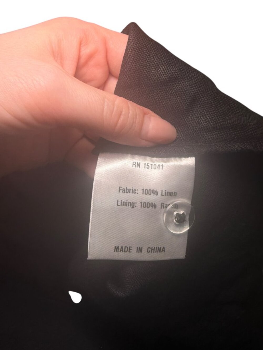 O.P.T Marina Black Linen Midi Dress Smocked Back Size 4 NWT - Picture 6 of 6